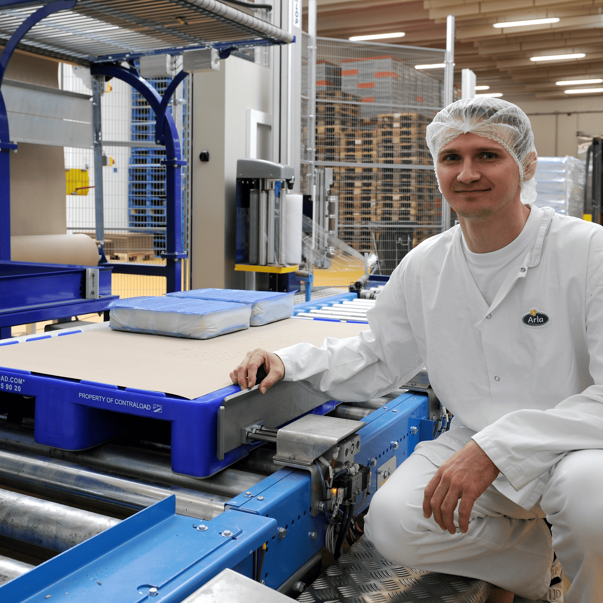 Arla uses base sheets in their palletising